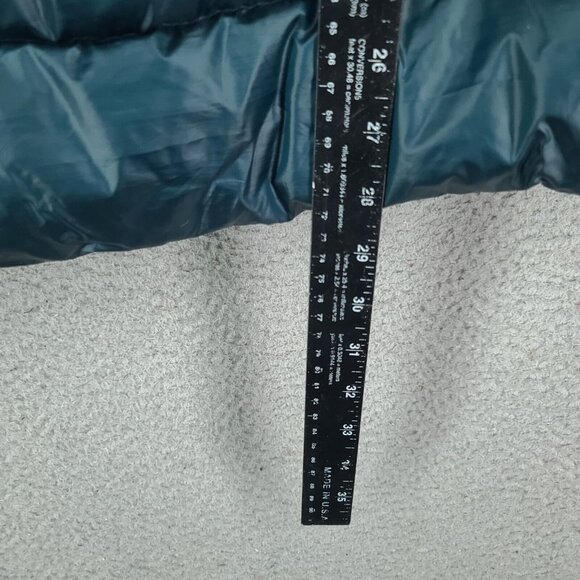 Calvin Klein Jacket Womens Medium Green Down Puffer Parka Faux Fur Full Zip - Picture 8 of 8